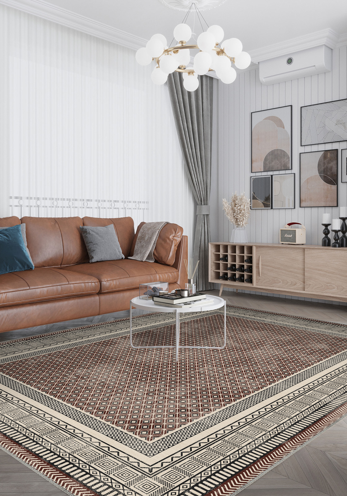 Wynn Bordered Washable Rug