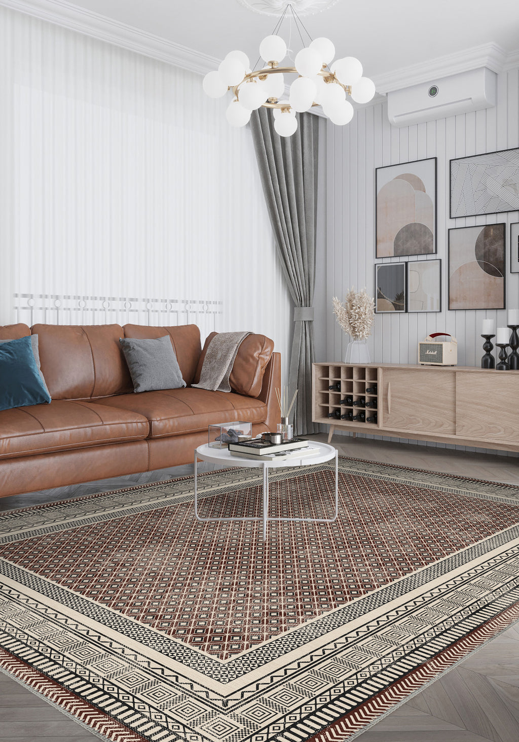 Wynn Bordered Washable Rug