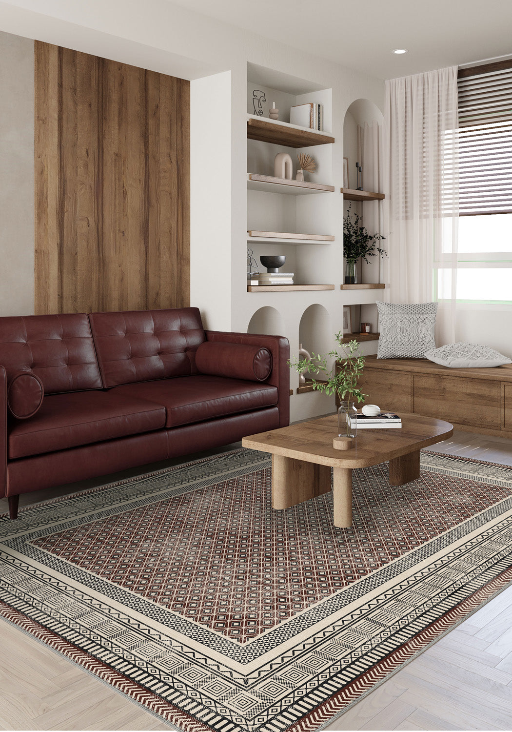 Wynn Bordered Washable Rug