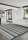 Maris Black and White Modern Rug