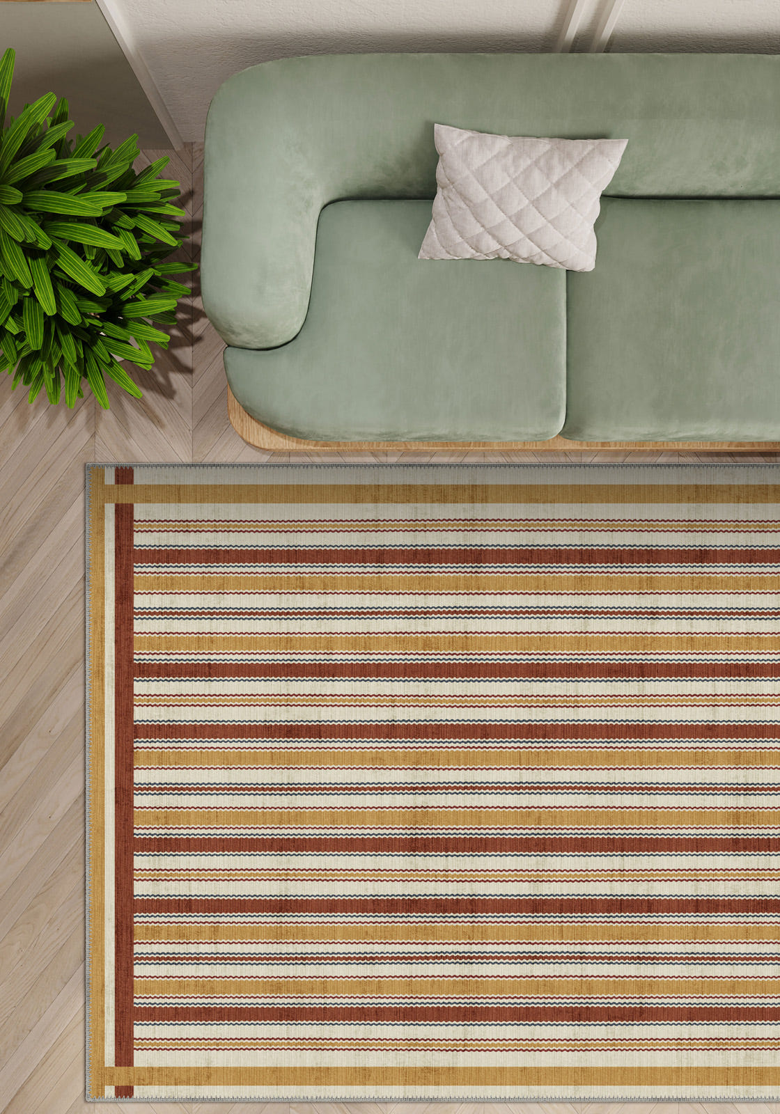 Maris Colourful Bordered Rug