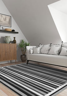 Maris Black and White Rug