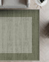 Savannah Bordered Green Rug