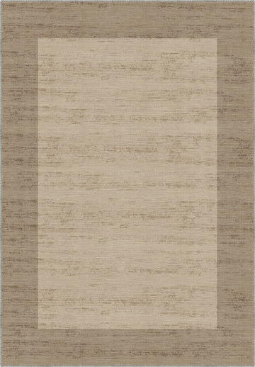 Savannah Bordered Brown Rug