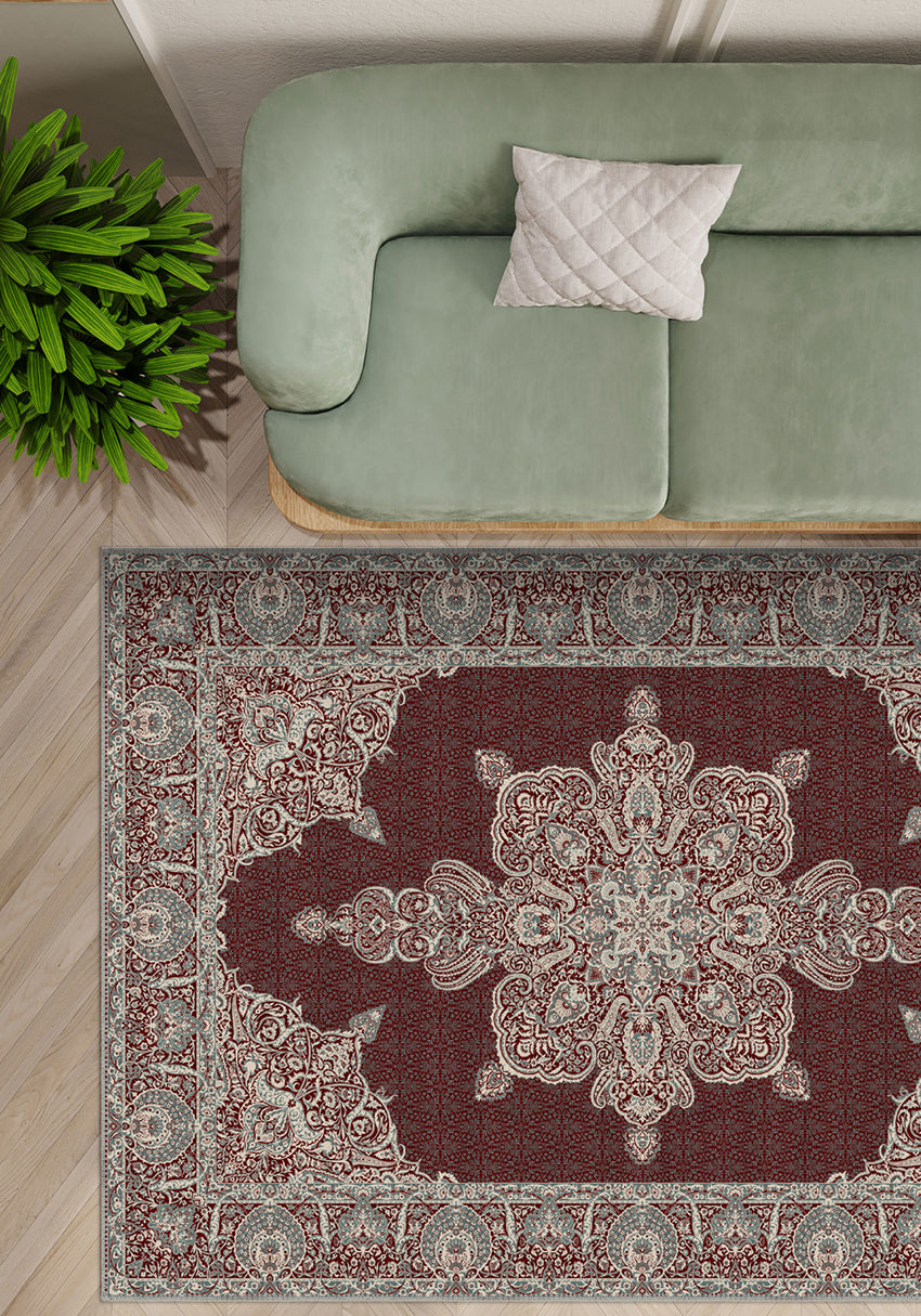 Farinda Burgundy Persian Rug