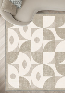 Ondara Beige Geometric Rug