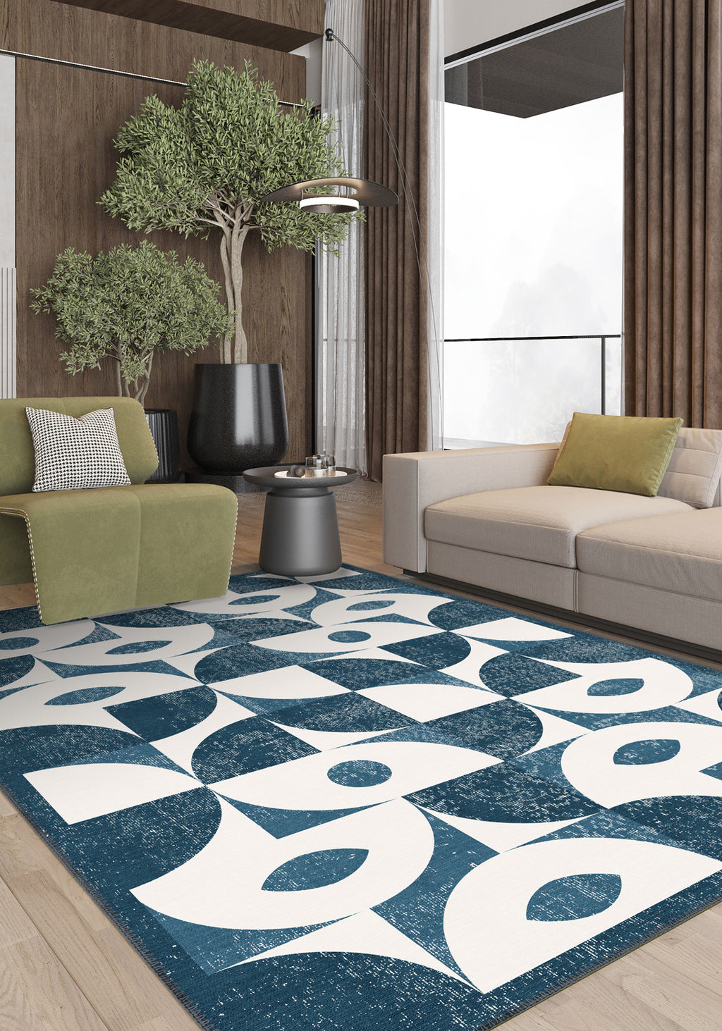 Ondara Blue Washable Rug