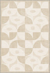 Ondara Cream Geometric Washable Rug