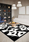 Ondara Black and White Geometric Rug