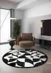 Ondara Black and White Geometric Rug