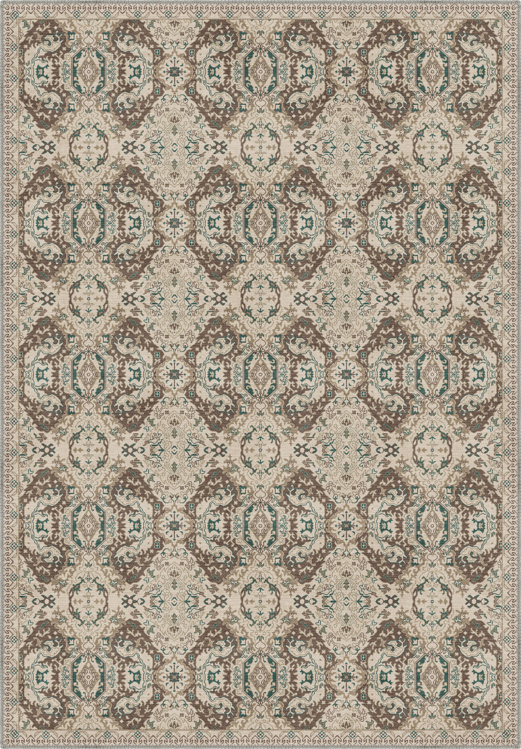 Lysandra Medallion Beige Rug | Rugette Persian Rug