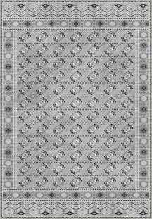 Gray bokhara rug