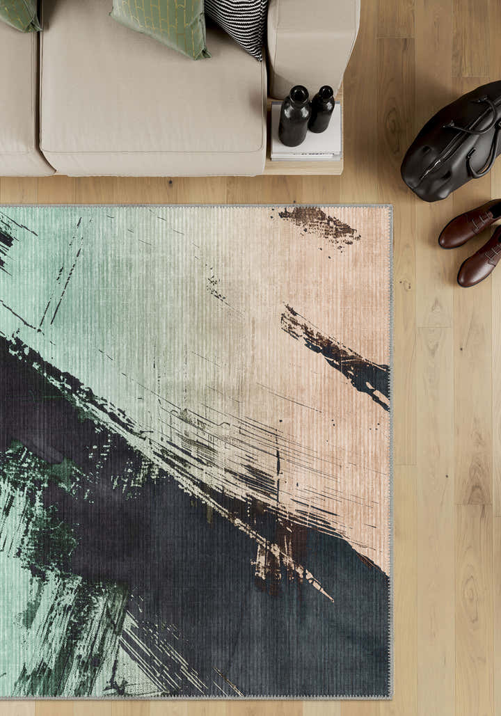 Silva Green Abstract Rug