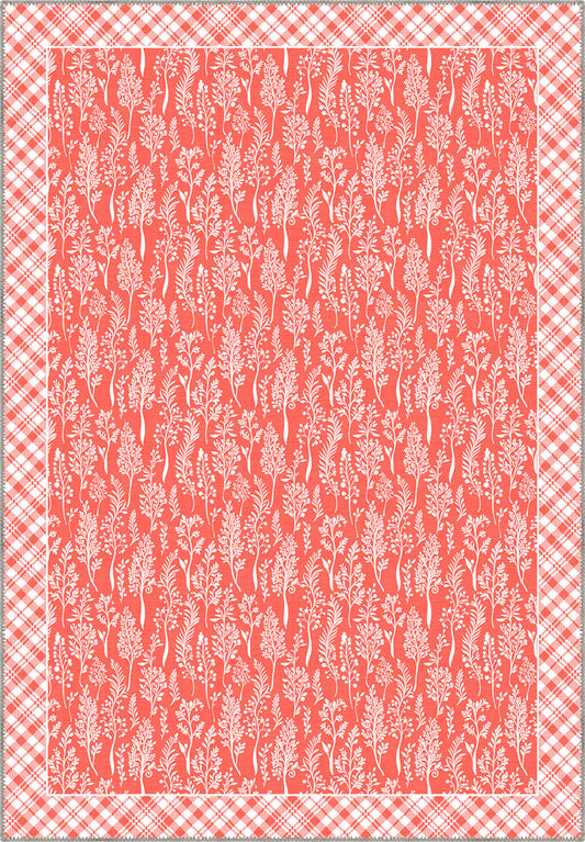 Alder Floral Coral Rug
