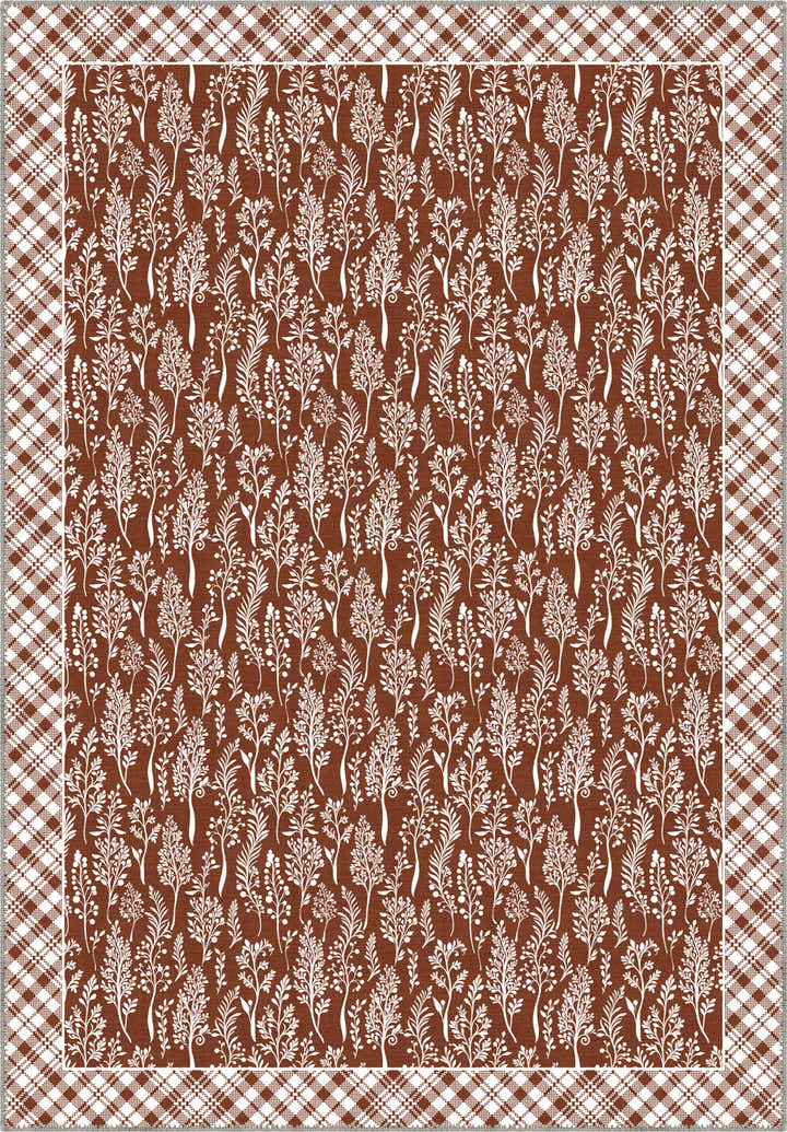 Alder Floral Terracotta Rug