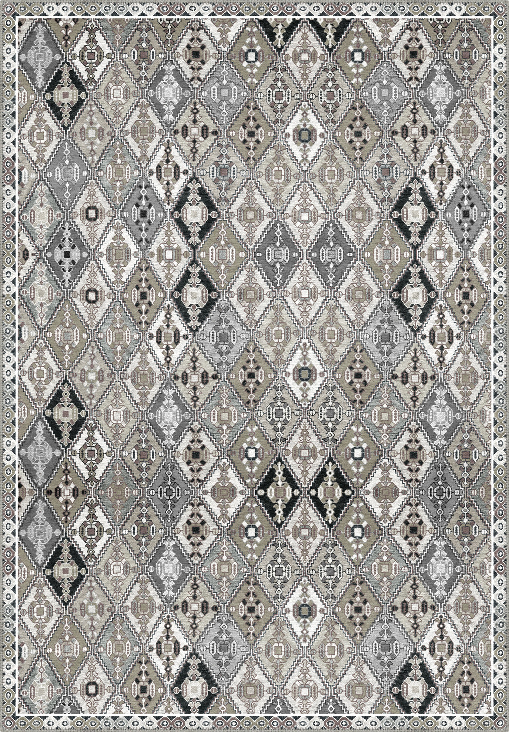 Romilly Silver Ethnic Rug