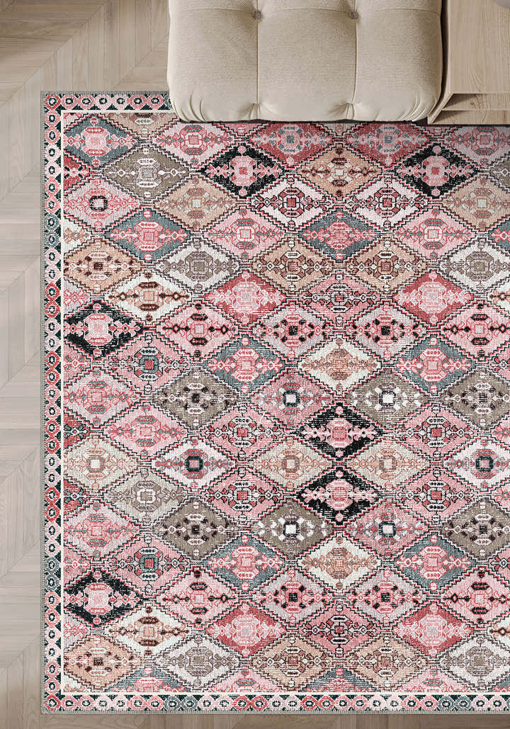 Romilly Pink Tribal Kilim Rug