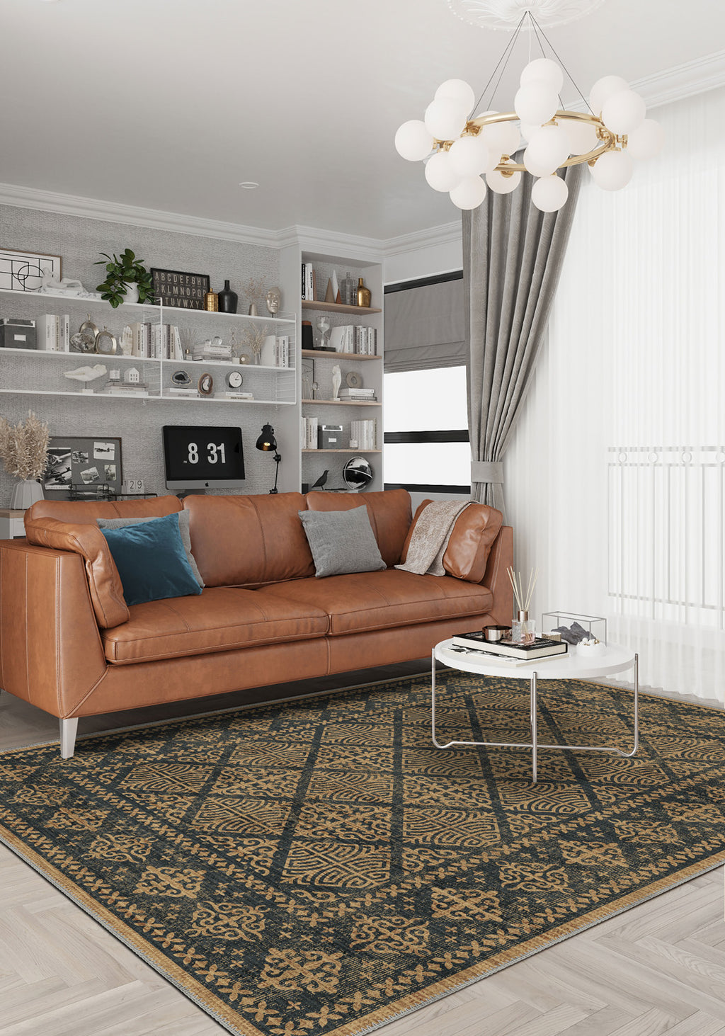 Rhean Gothic Gray Rug