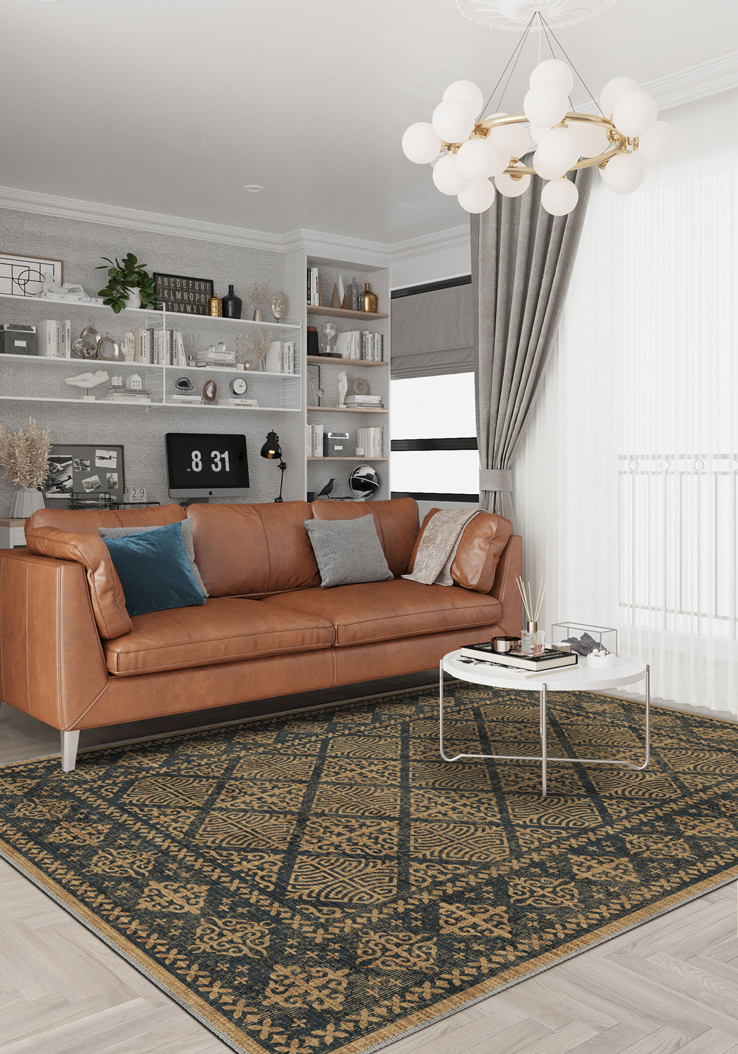 Rhean Gothic Gray Rug