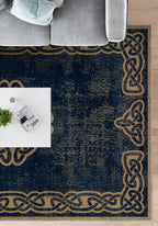 Sorin Dark Navy Celtic Rug