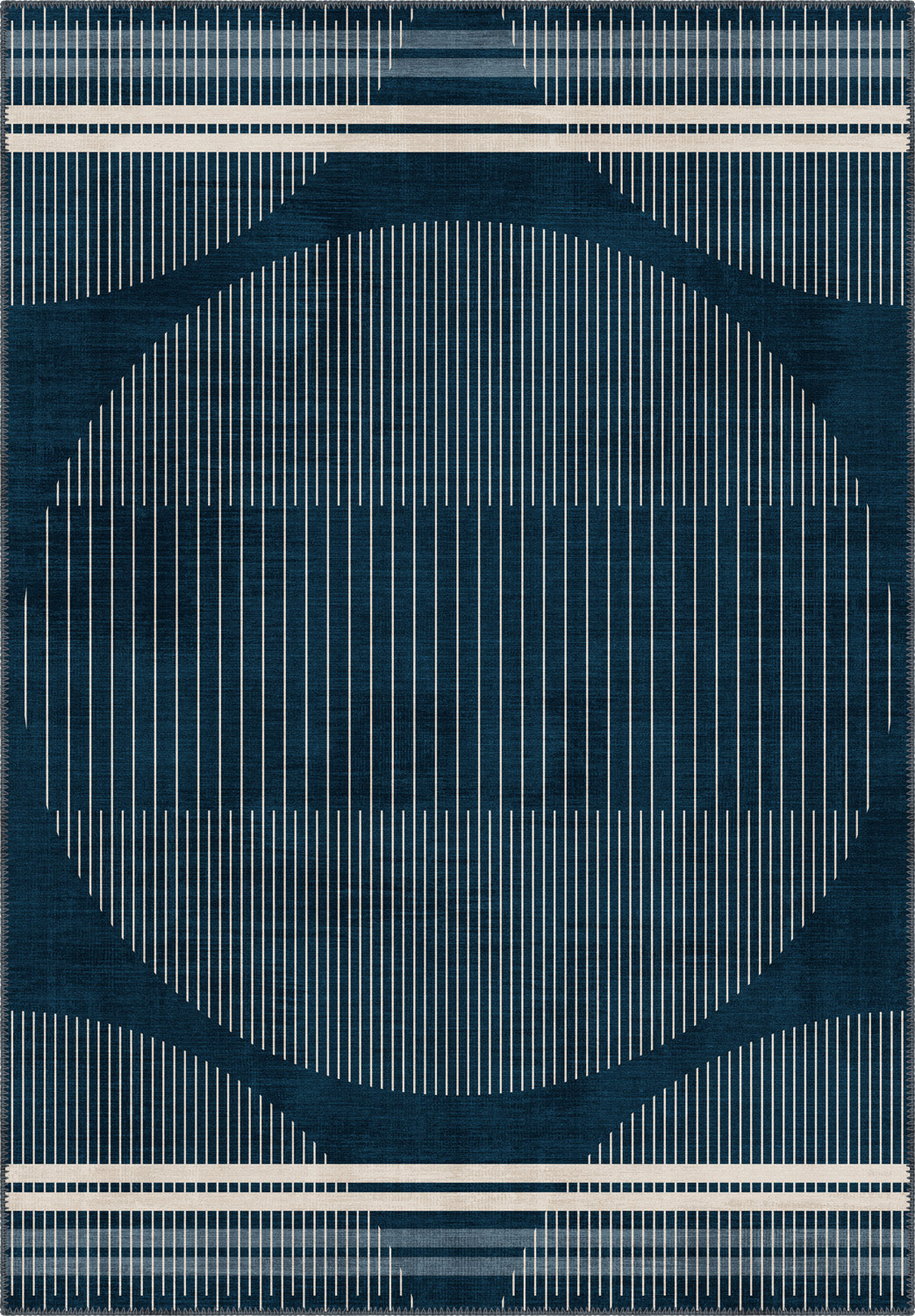 Nathan Blue Modern Rug