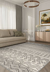 Cream grey scandinavian rug for living room
