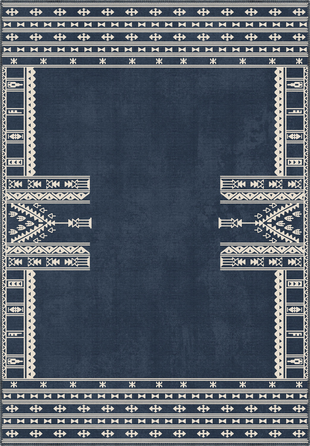 Kora Navy Scandi Rug