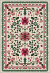 Colorful floral turkish rug for living room.