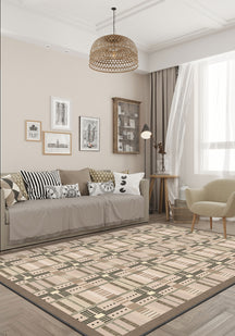 Tartan rug for a living room.