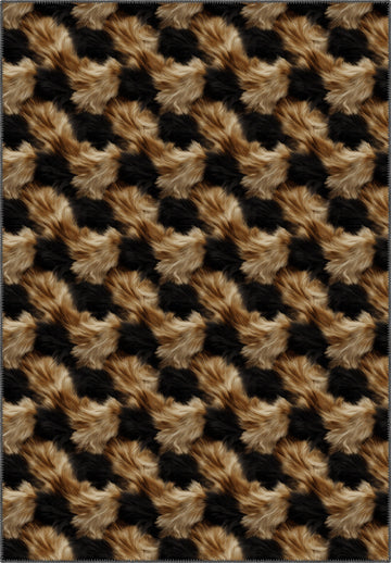 Sorrel Printed Faux Fur Rug