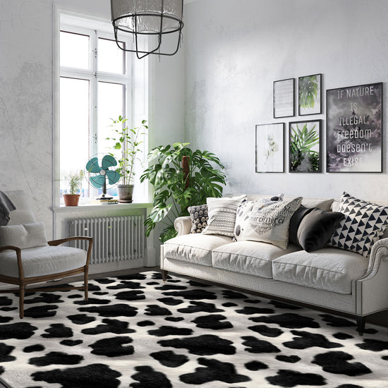 decorative cowhide rug