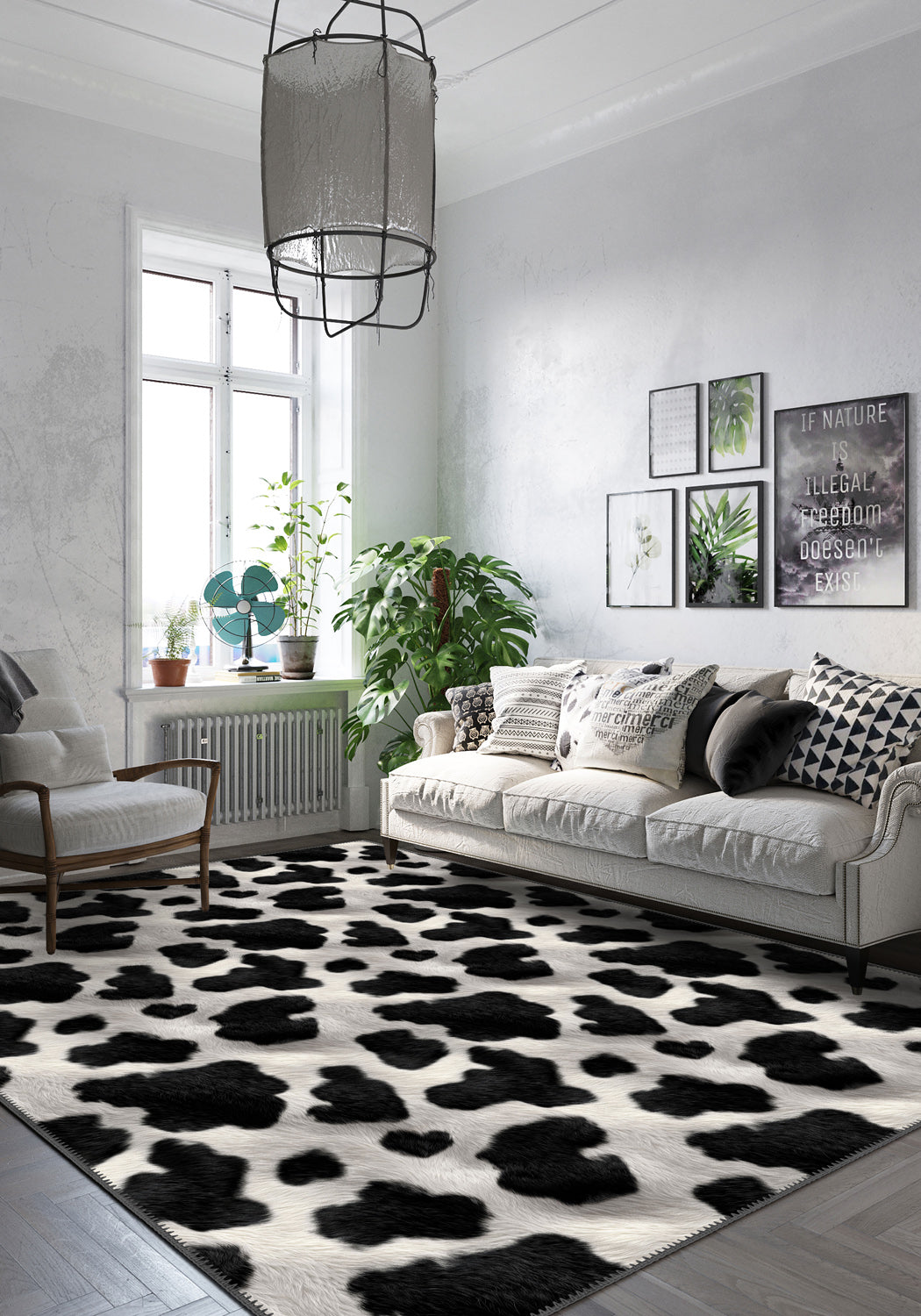 decorative cowhide rug