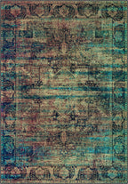 Aeron Teal Industrial Rug