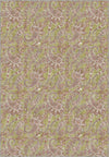 Olive green paisley rug for living room.