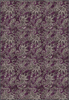 Purple paisley rug for living room.
