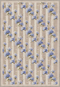 Romantic floral rug with hydrangeas.