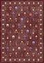 Burgundy Floral rug for living room.