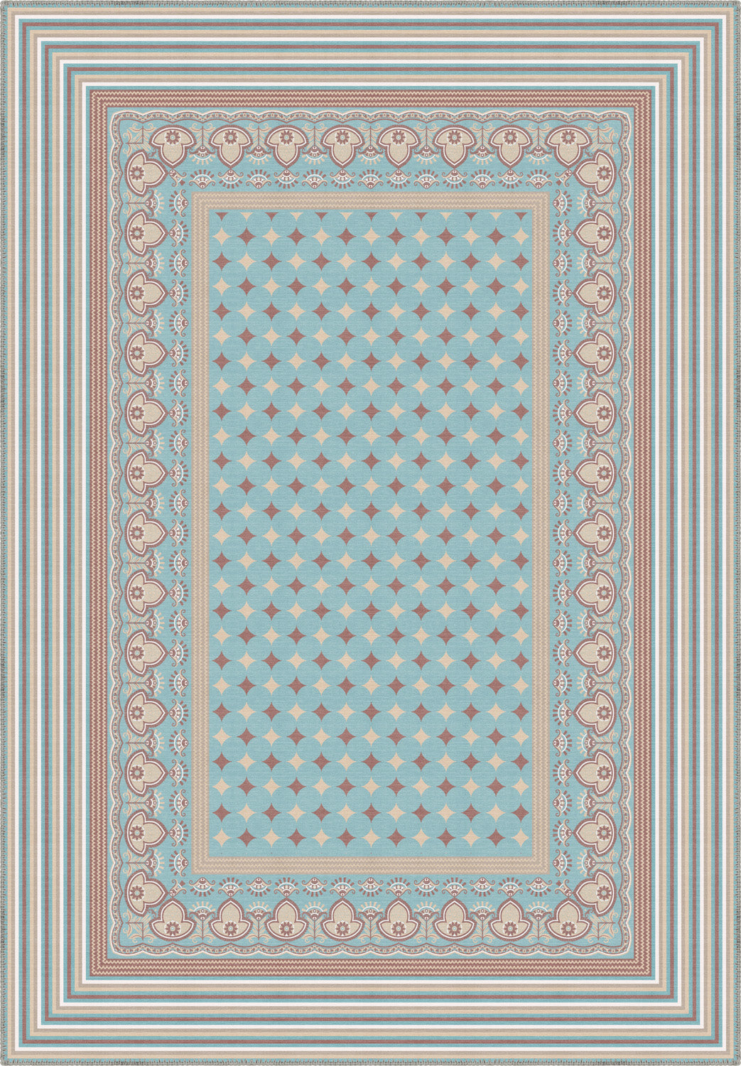 Eclectic pastel rug