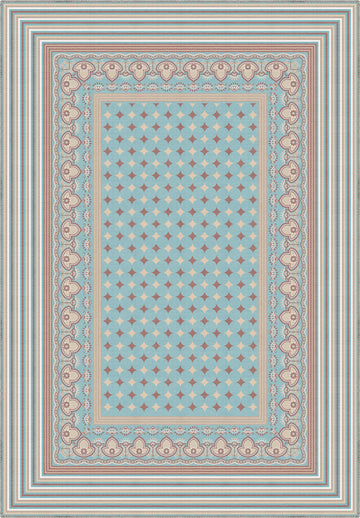 Eclectic pastel rug