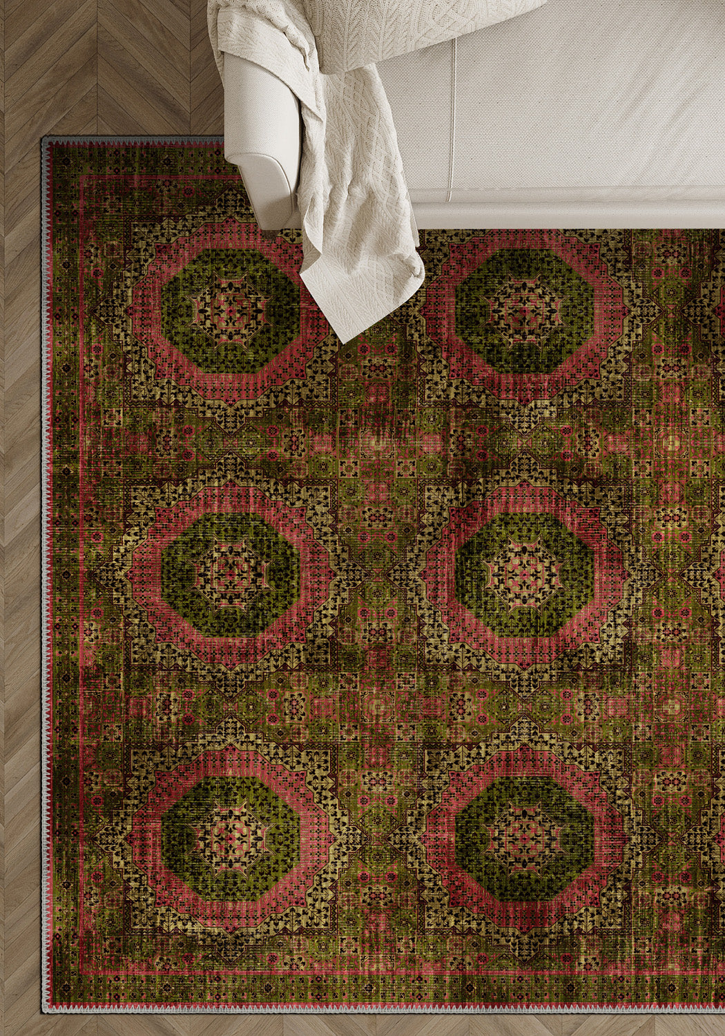 Mamluk rug for living room.