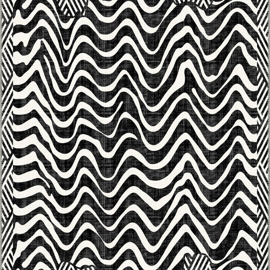 Black and white zebra rug for modern spaces.