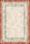 Colorful cream rug for living room.