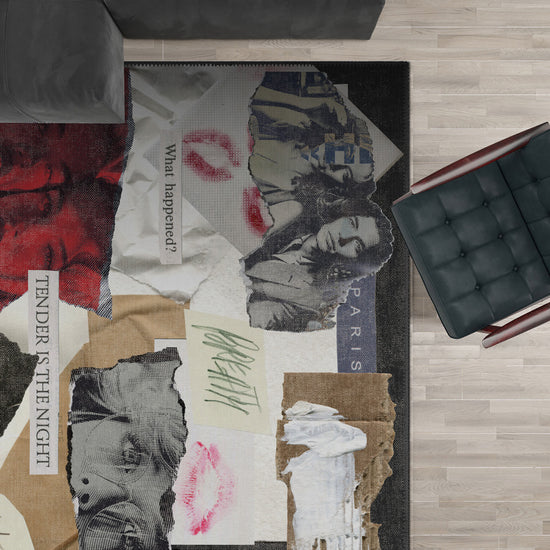 Artistic rug for living room.
