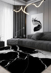 Black and White rug for living room.