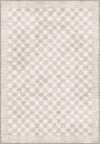 Ivory geometric rug for living room and bedrooms.