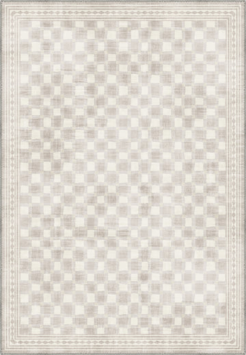 Ivory geometric rug for living room and bedrooms.