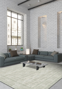 Vincent Geometric Soft Green Rug
