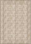 Geometric rug in sand, beige and brown tones
