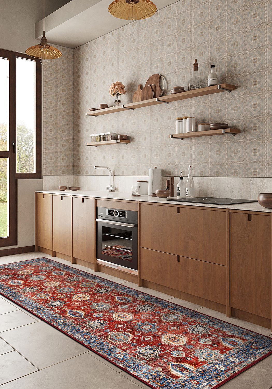 Roven Red Kazak Rug