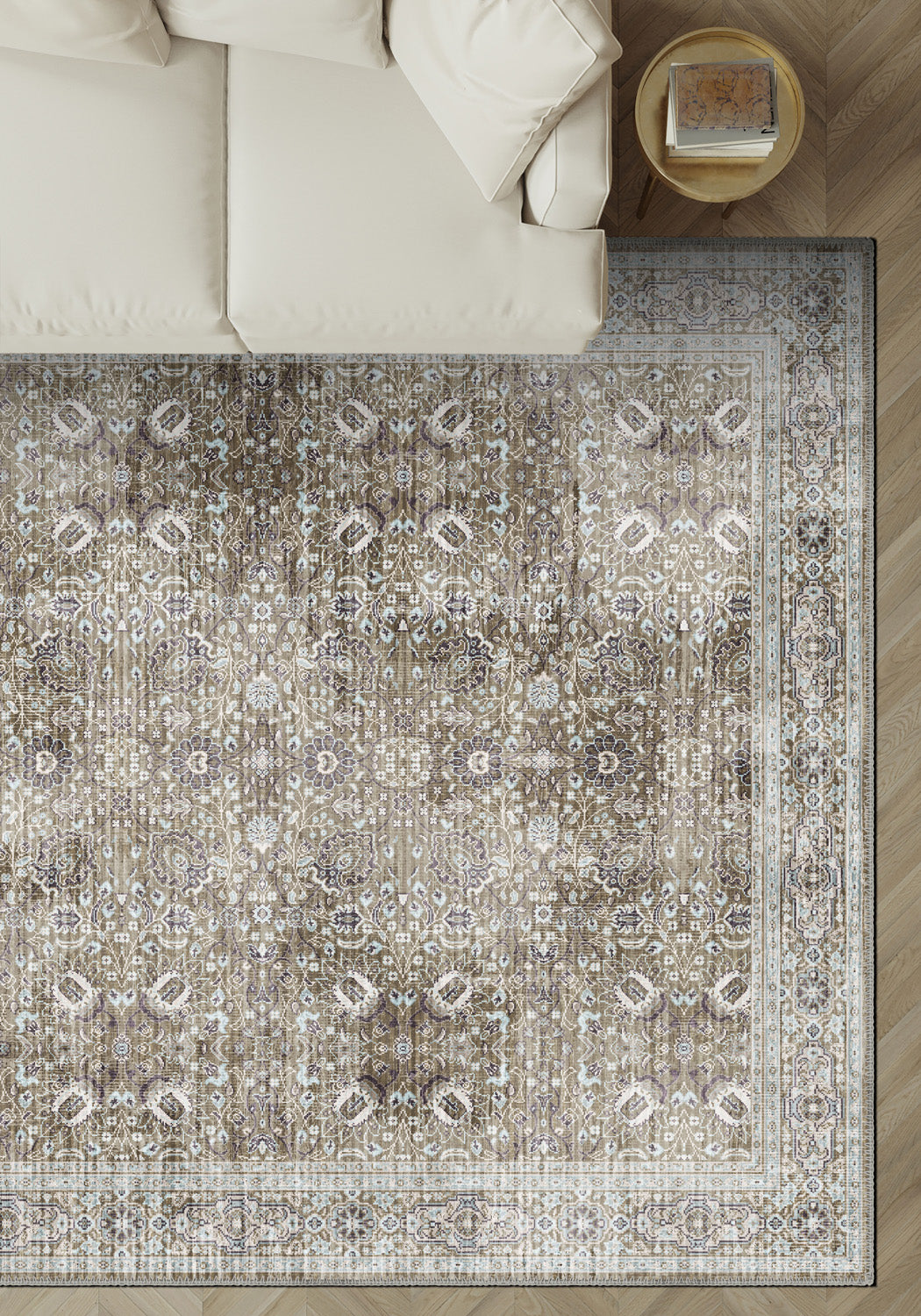 Dorothy Light Brown Farmhouse Rug